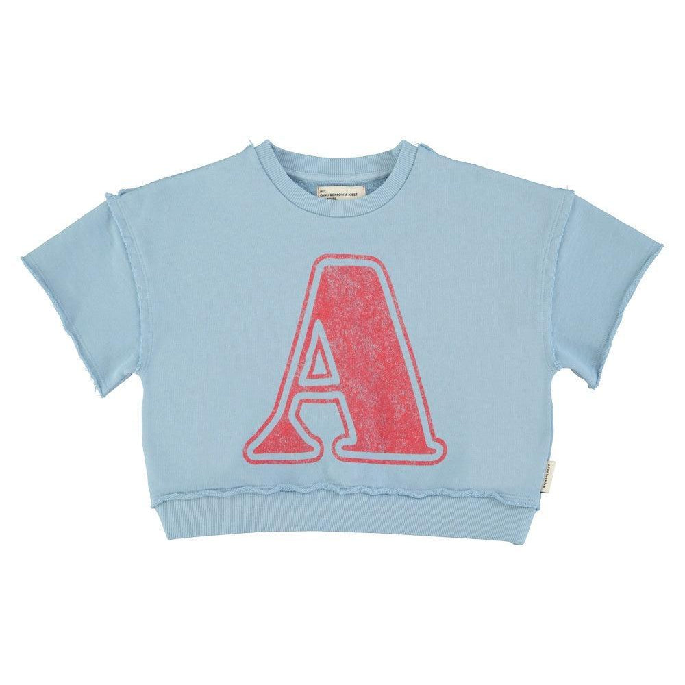 Piupiuchick Sweatshirt SS blue w/ A print