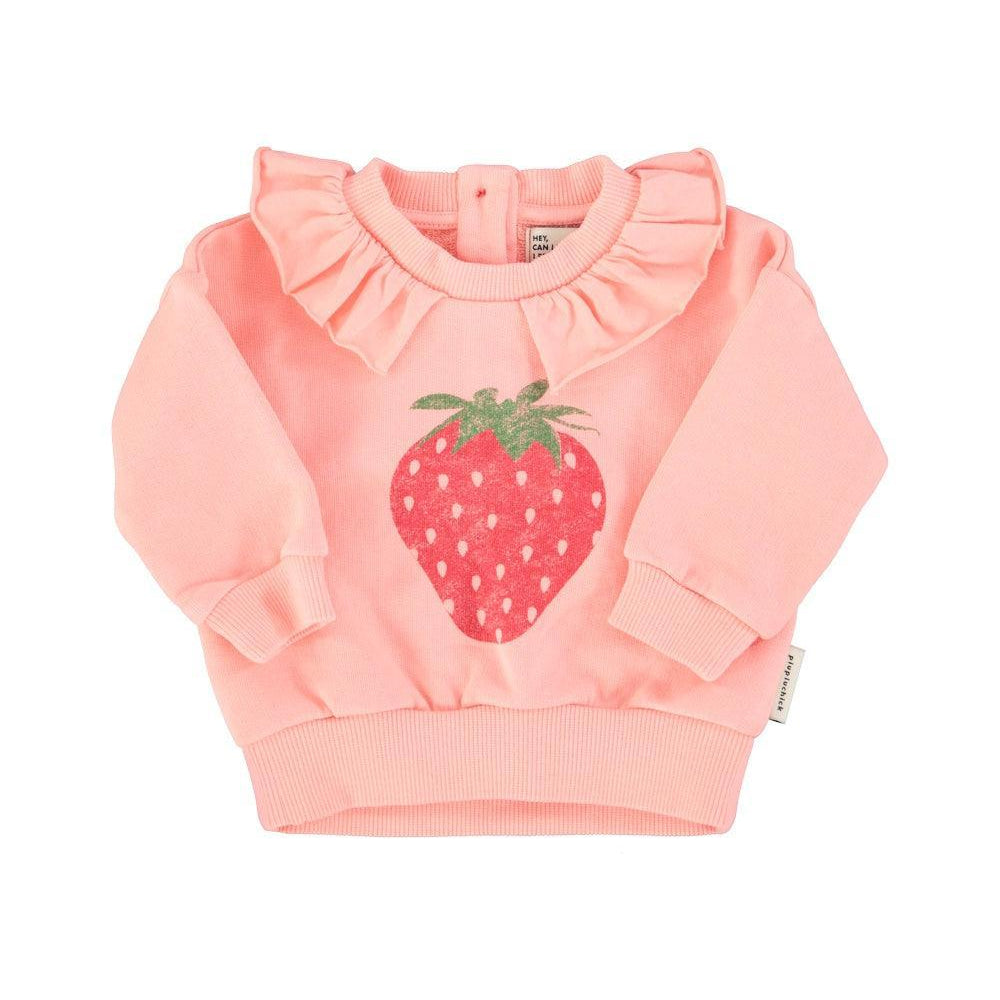 Piupiuchick Sweatshirt collar w/ strawberry