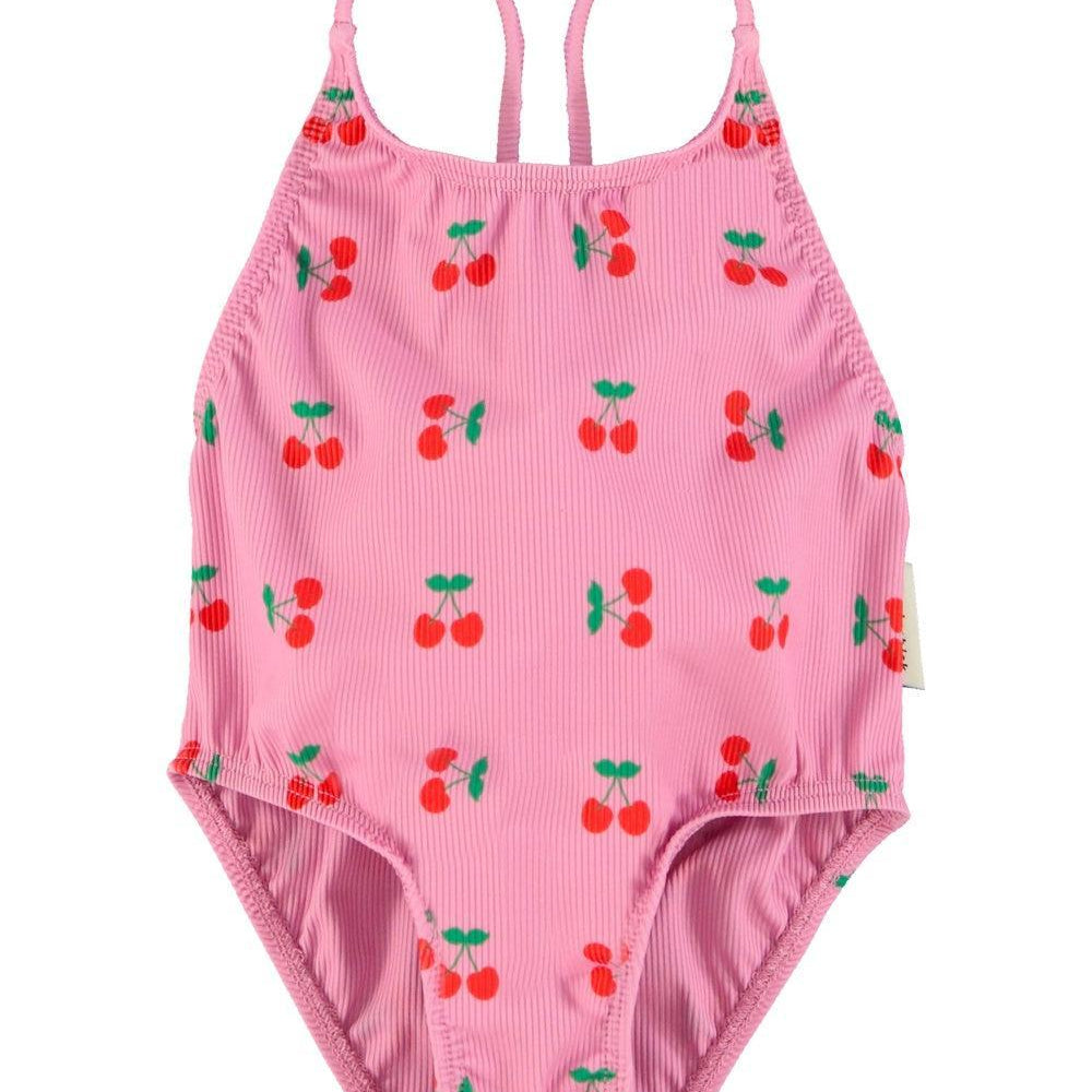 Piupiuchick Swimsuit pink w/ cherries