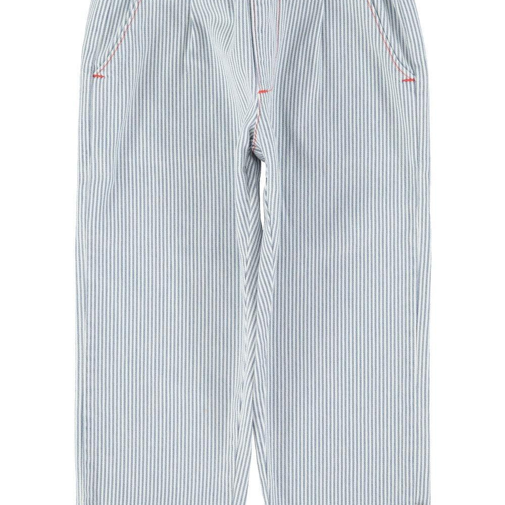 Piupiuchick Unisex trousers ecru w/ indigo stripes