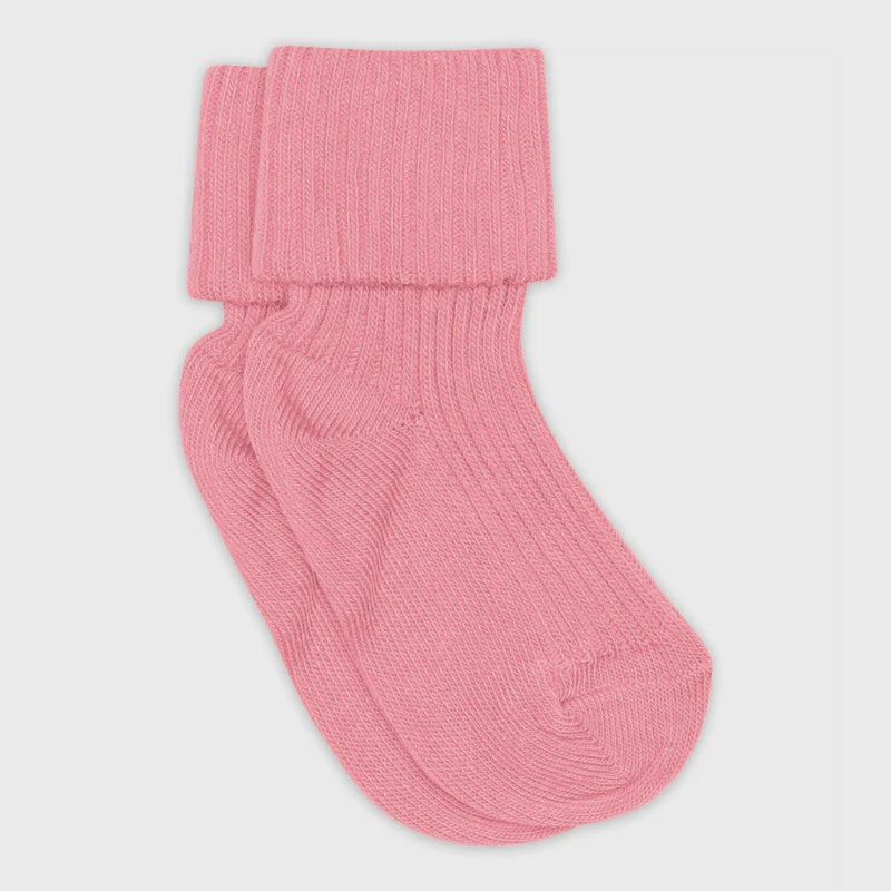 MP Denmark | Cotton rib baby socks Pink cosmos