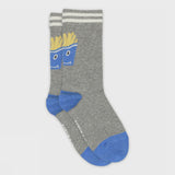 Melton | French fries socks - light grey melannge
