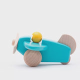 Bajo | houten Vliegtuig met piloot | Blauw