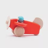 Bajo | houten Vliegtuig met piloot | Rood