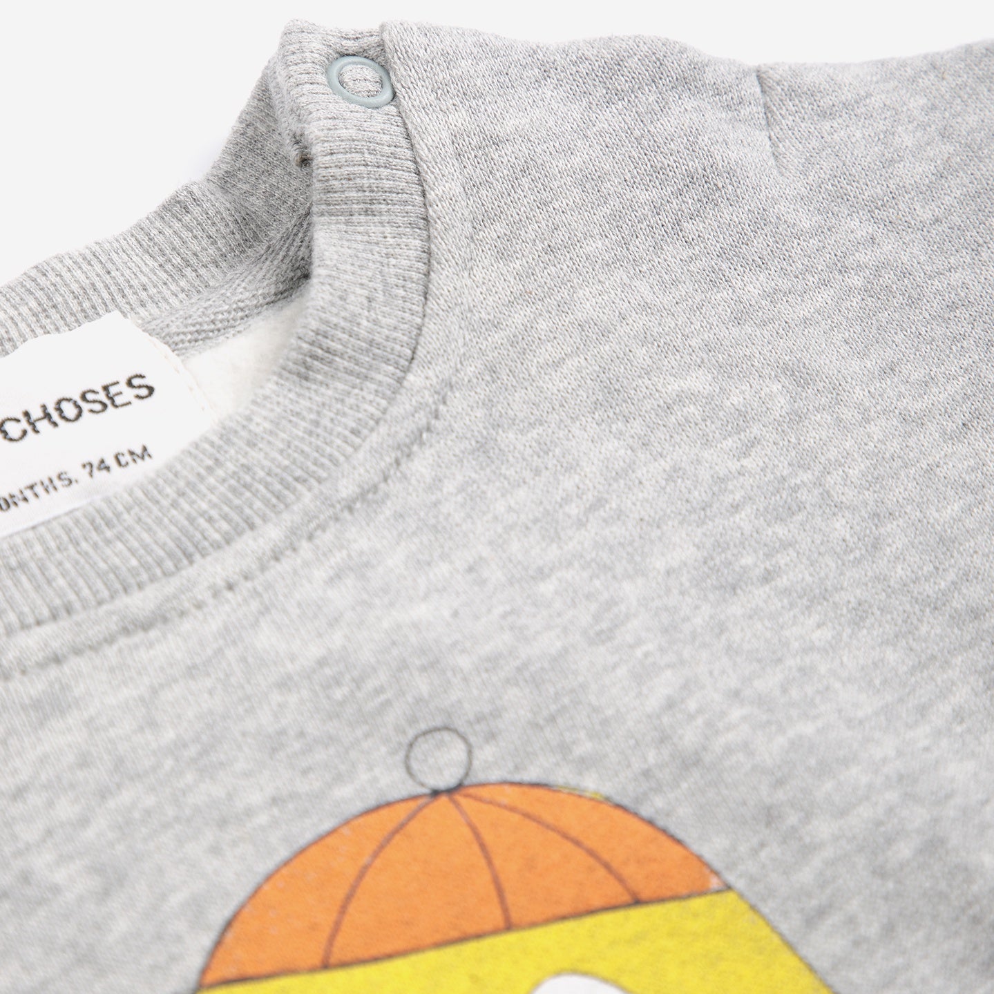 Bobo Choses | Sweater Bigtooth Lemon sweatshirt | Light Heather Grey