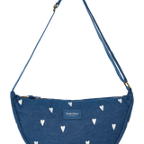 Studio Noos | Denim Adult Fanny Pack | Dark Blue White Hearts