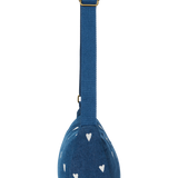 Studio Noos | Denim Adult Fanny Pack | Dark Blue White Hearts