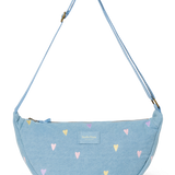 Studio Noos | Denim Adult Fanny Pack | Light Blue Hearts