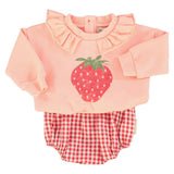 Piupiuchick Sweatshirt collar w/ strawberry