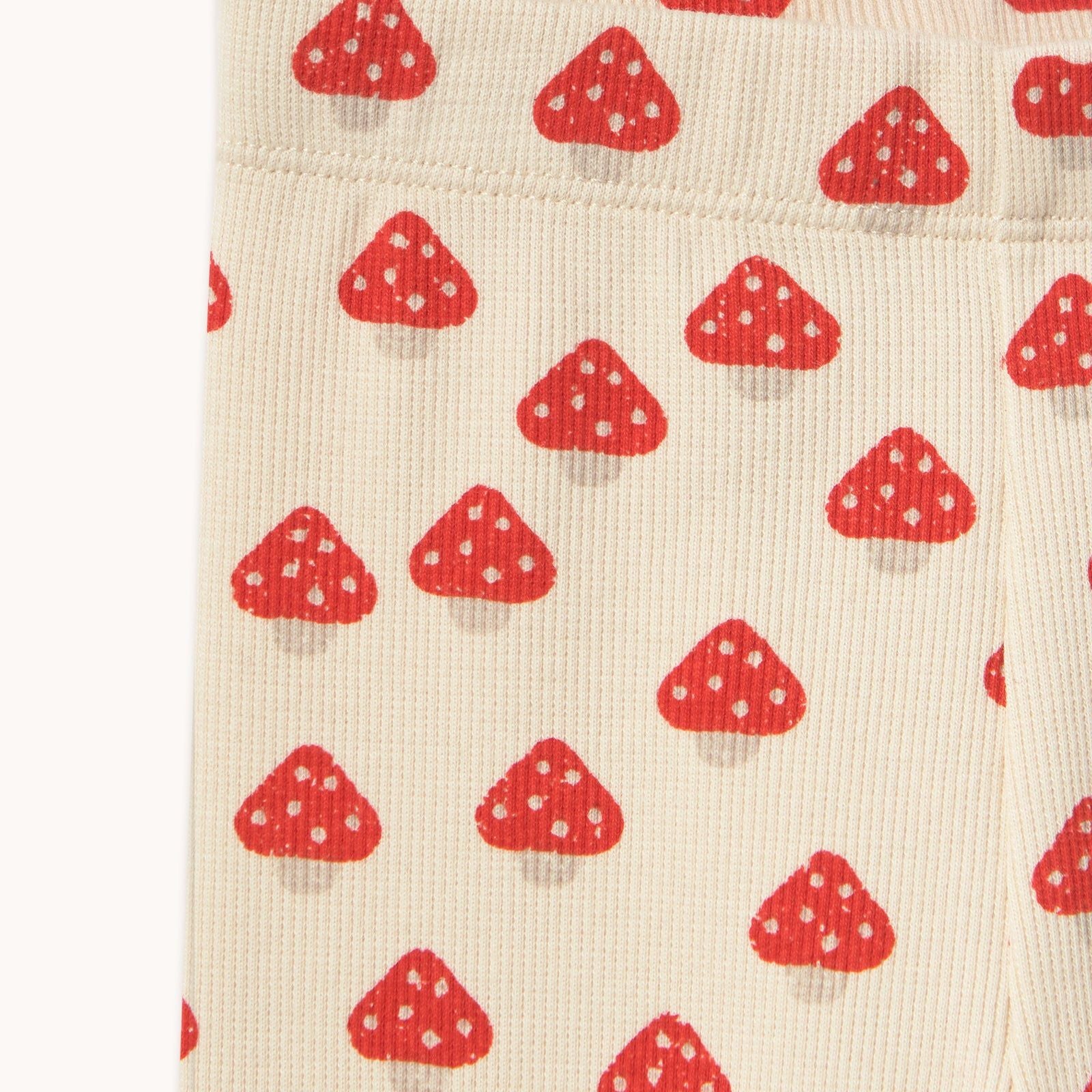 Tinycottons | Mini Mushrooms Rib Baby Pant | Ivory