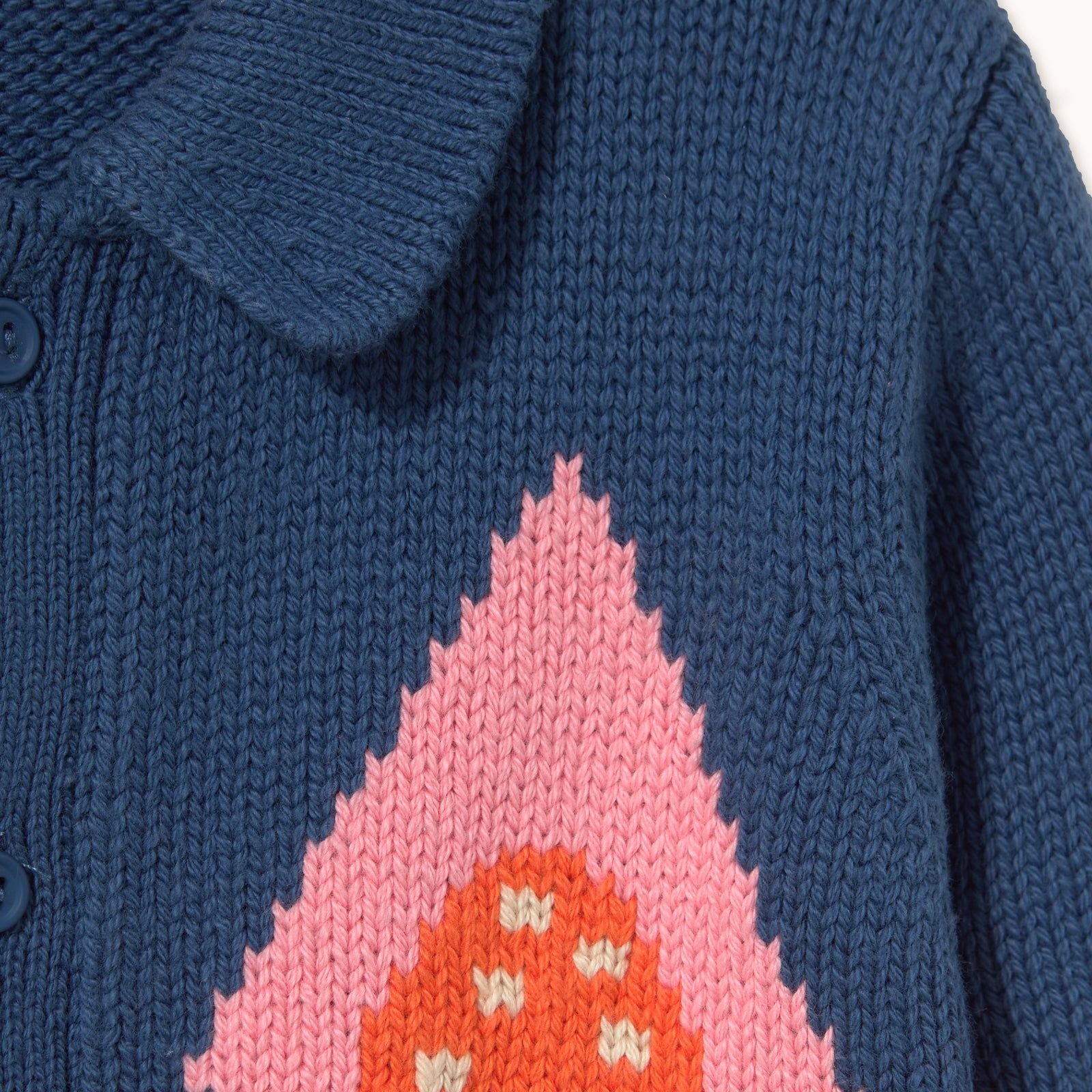 Tinycottons | Mushroom Diamonds Baby Cardigan | Stone