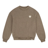 Navy Natural | Oversized sweater glitter | Dark brown