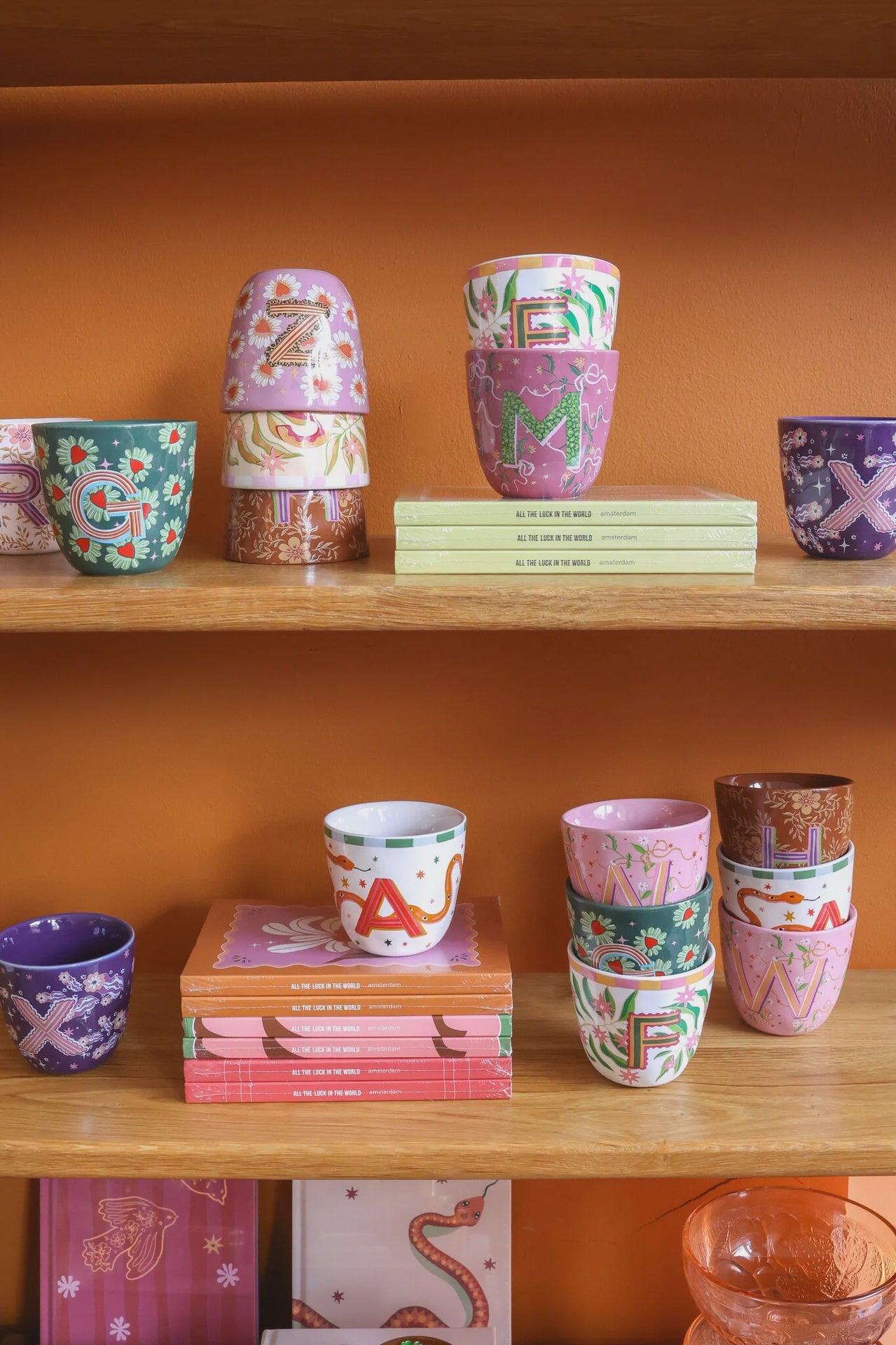All the luck in the world | Letter cups