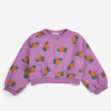 Bobo Choses  |Tangerine all over cropped sweatshirt
