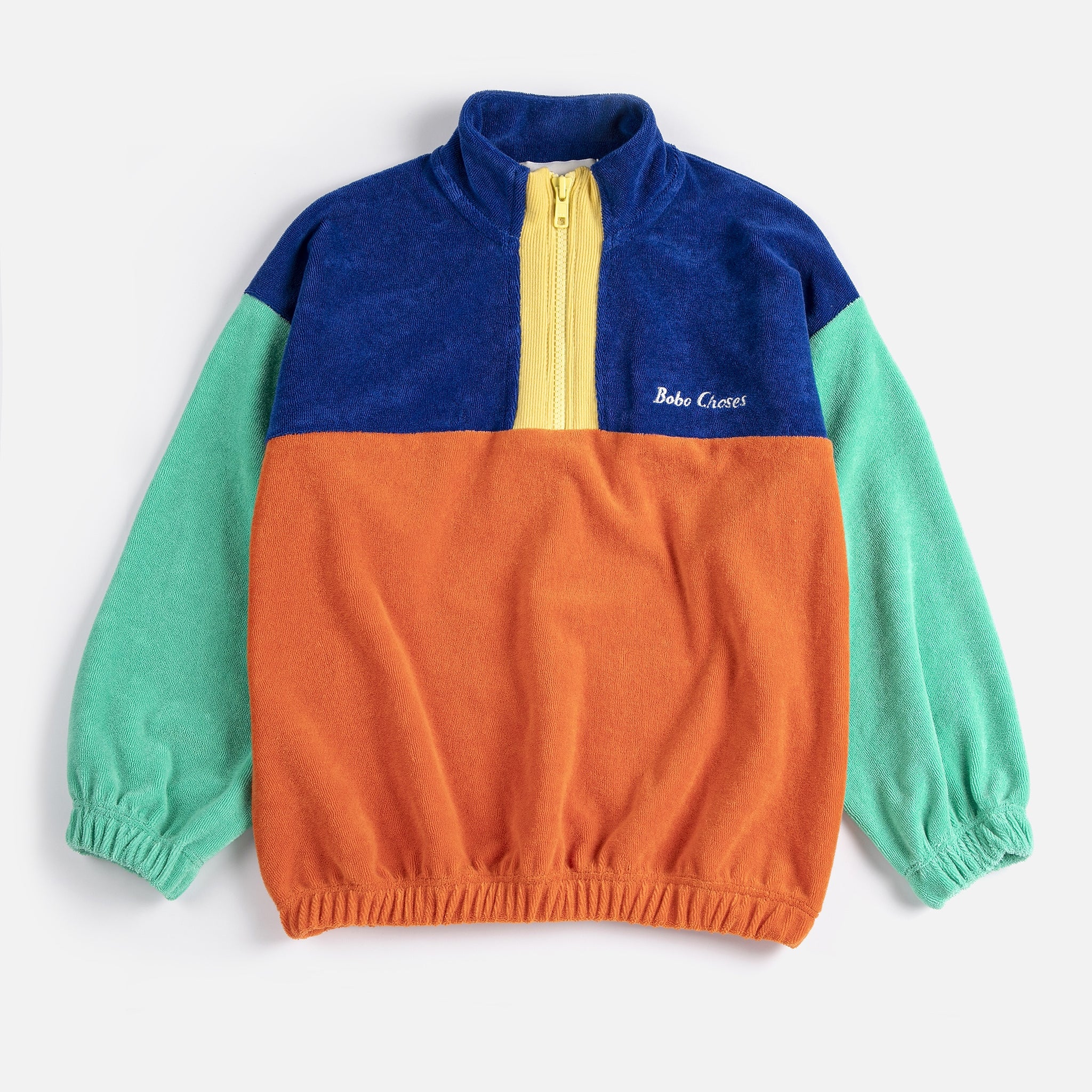 Bobo Choses | Color block zipped sweatshirt