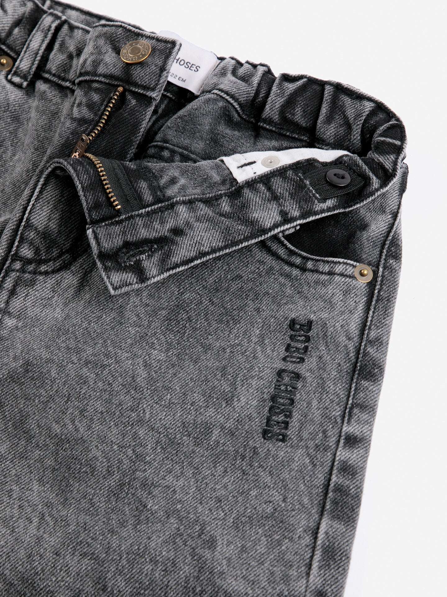 Bobo Choses | Broek | Beast Tag denim pants | Black