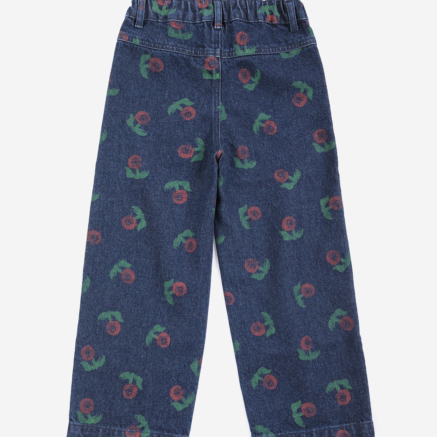 Bobo Choses | Broek | Stamp Bloom all over denim pants | Navy Blue