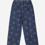 Bobo Choses | Broek | Stamp Bloom all over denim pants | Navy Blue