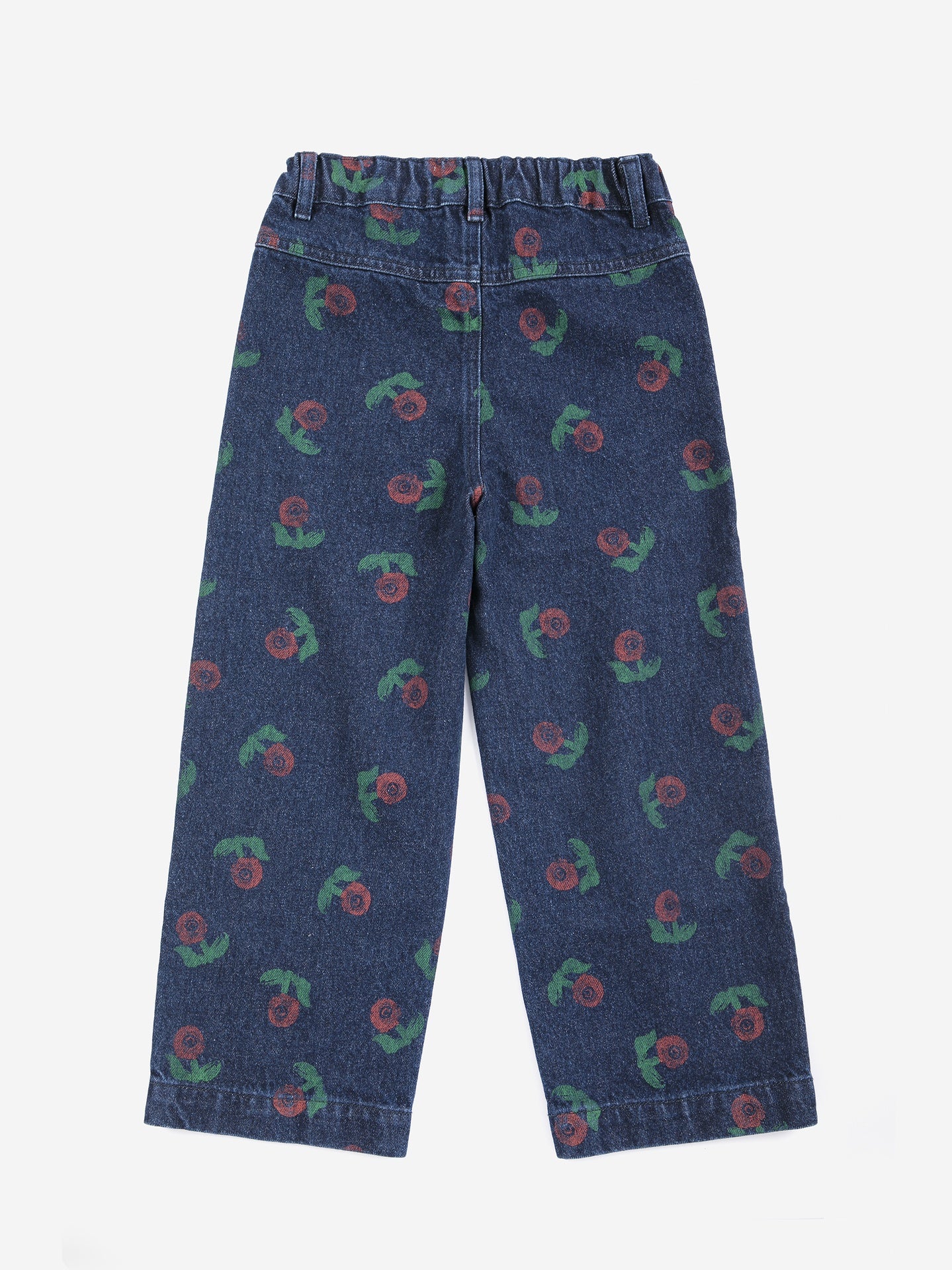 Bobo Choses | Broek | Stamp Bloom all over denim pants | Navy Blue