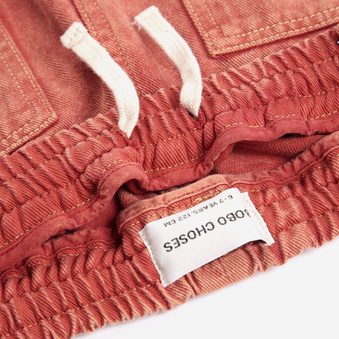 Bobo Choses | Broek | Taxi Saurus Tag twill pants | Red