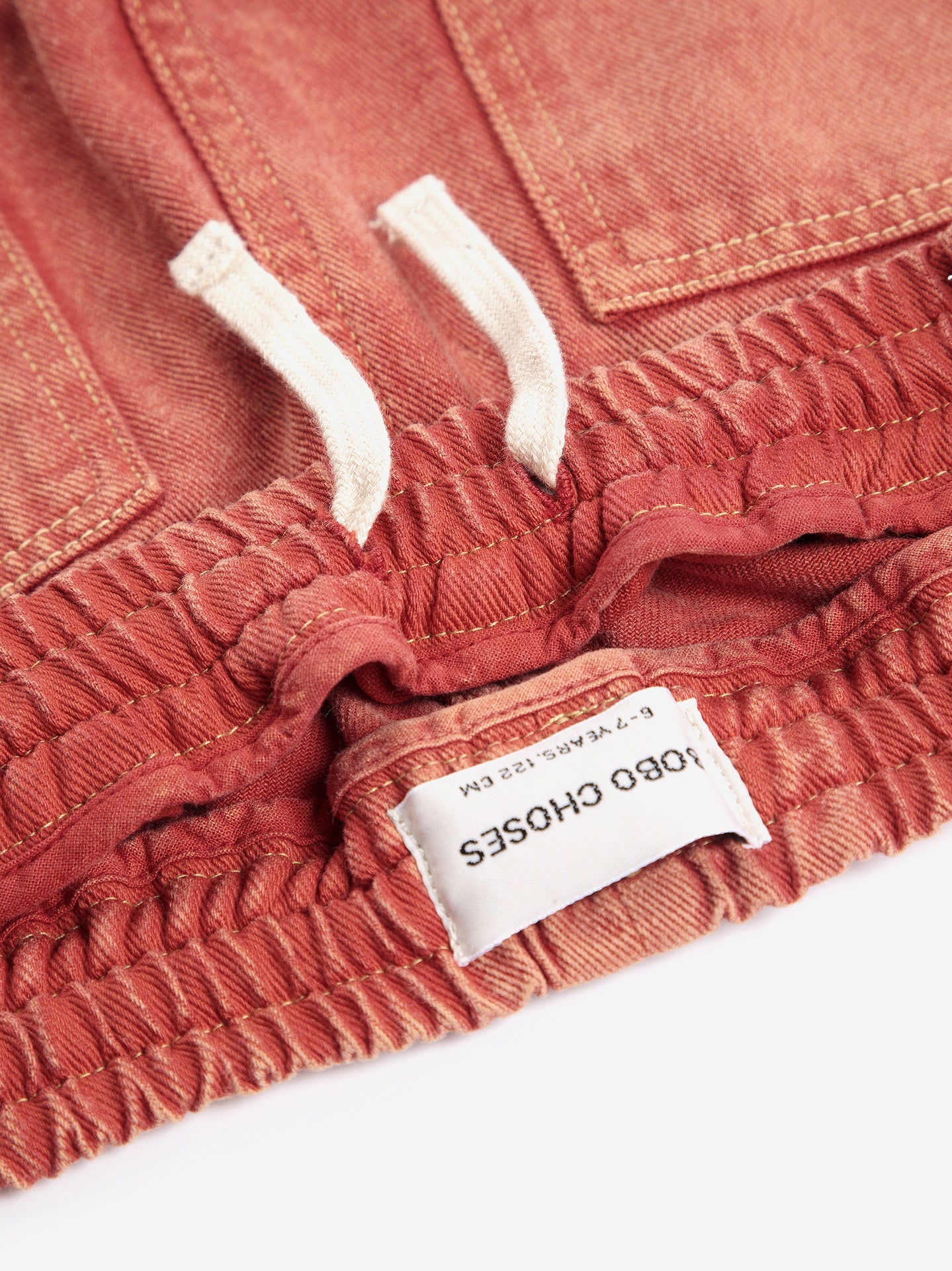 Bobo Choses | Broek | Taxi Saurus Tag twill pants | Red
