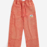 Bobo Choses | Broek | Taxi Saurus Tag twill pants | Red