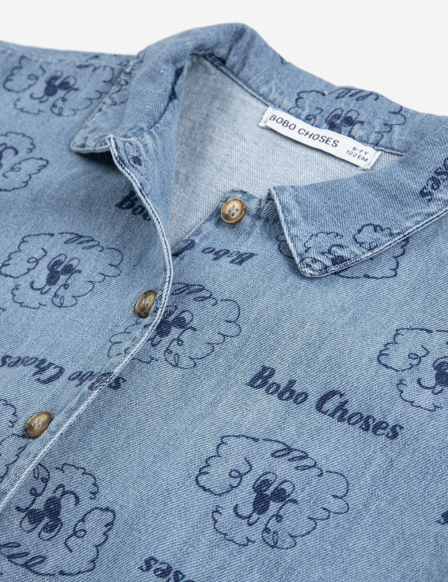 Bobo Choses | Pickle The Dog all over denim shirt