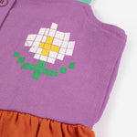 Bobo Choses | Pixel Daisy color block woven dress