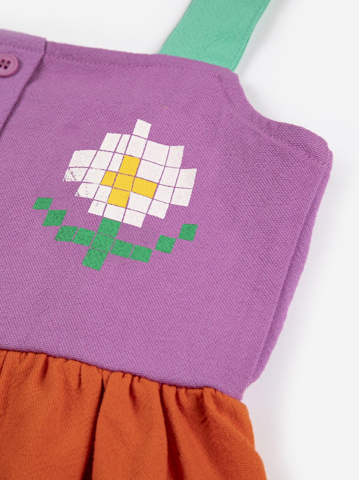 Bobo Choses | Pixel Daisy color block woven dress