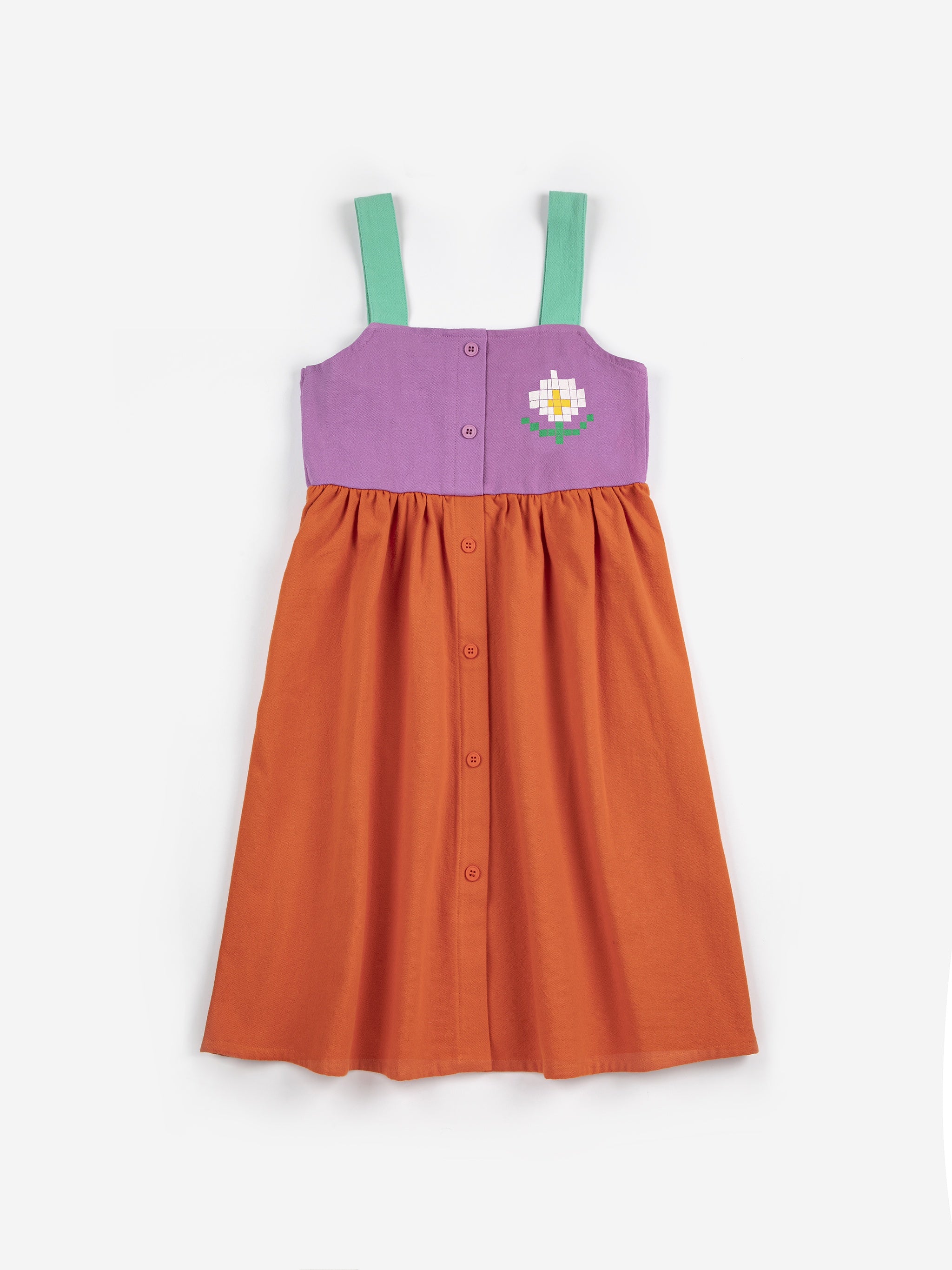 Bobo Choses | Pixel Daisy color block woven dress