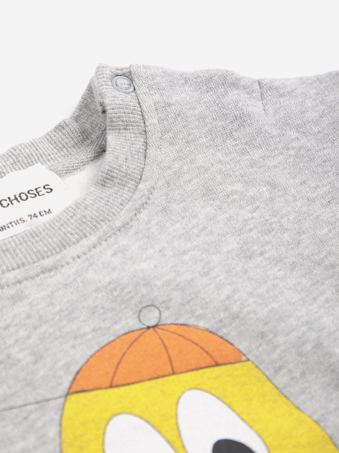 Bobo Choses | Sweater Bigtooth Lemon sweatshirt | Light Heather Grey
