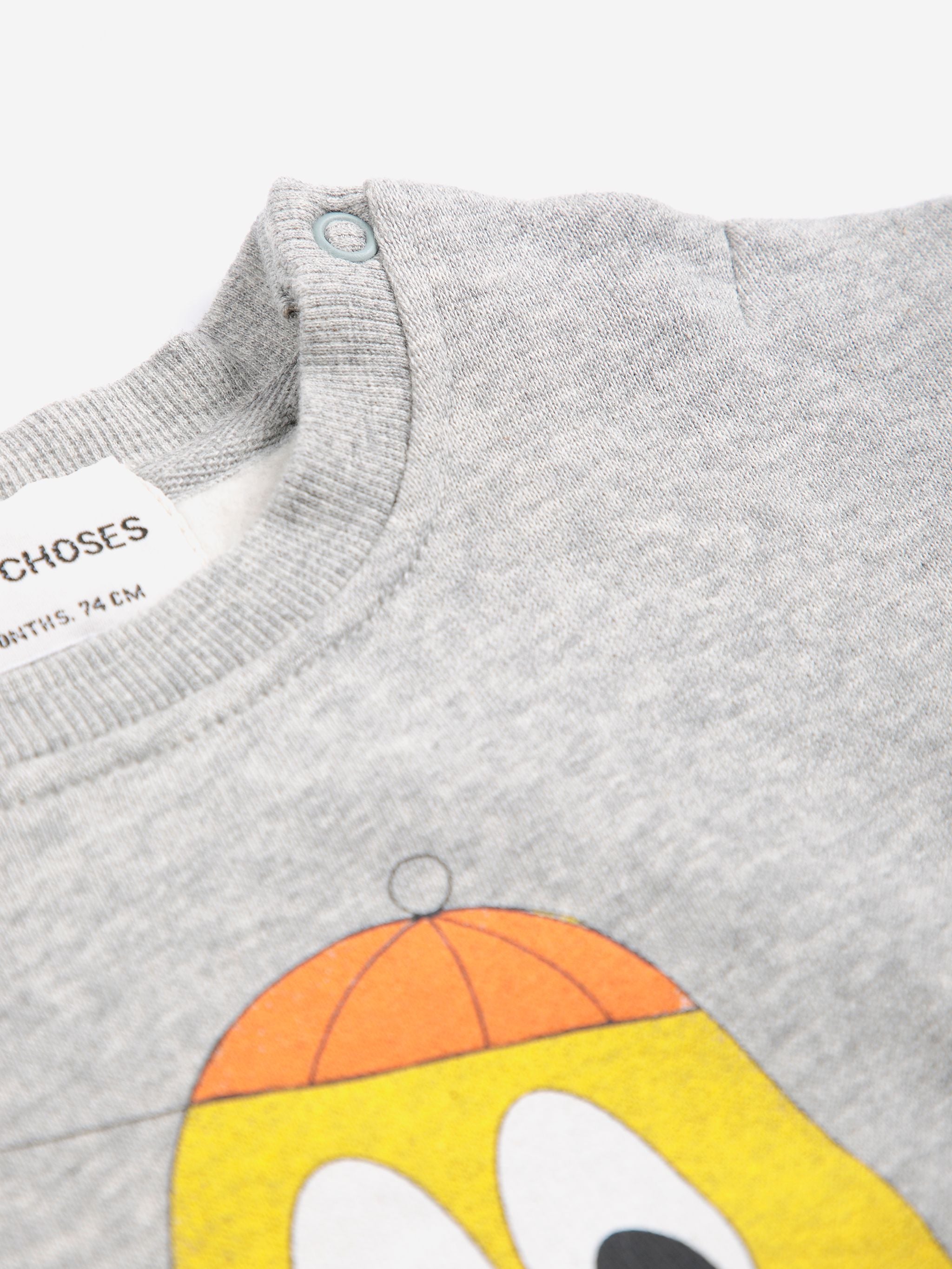 Bobo Choses | Sweater Bigtooth Lemon sweatshirt | Light Heather Grey