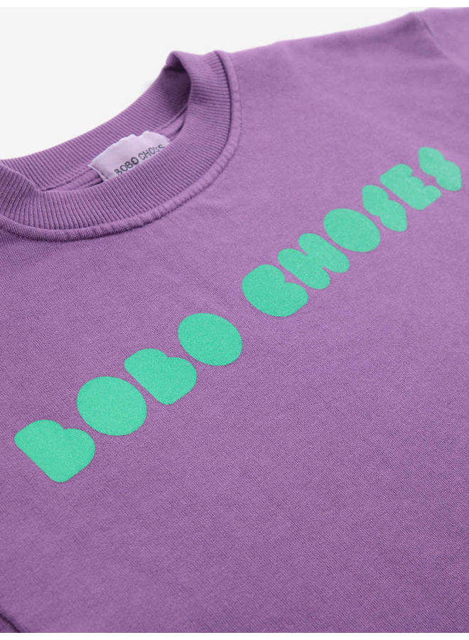 Bobo Choses | Sweater | Bobo Choses Bolder cropped sweatshirt | Purple
