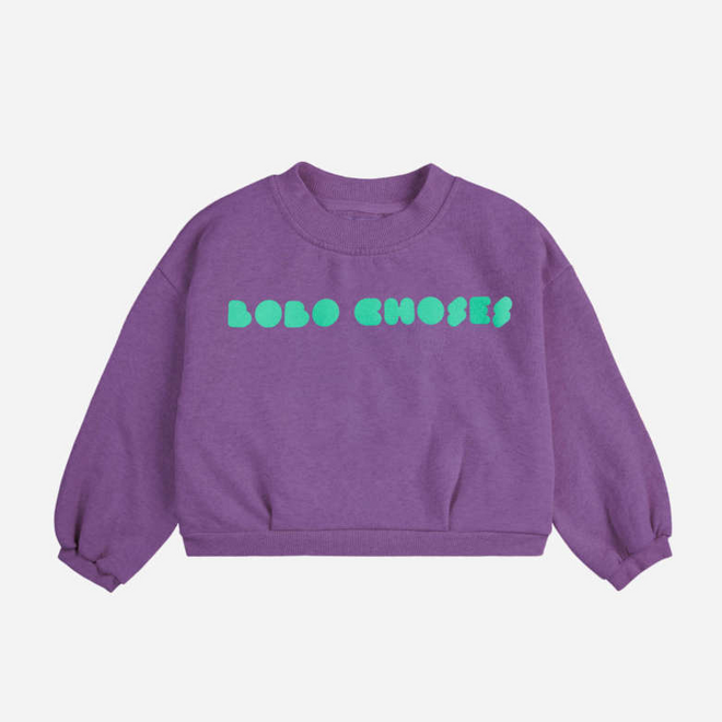 Bobo Choses | Sweater | Bobo Choses Bolder cropped sweatshirt | Purple