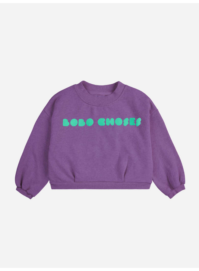 Bobo Choses | Sweater | Bobo Choses Bolder cropped sweatshirt | Purple