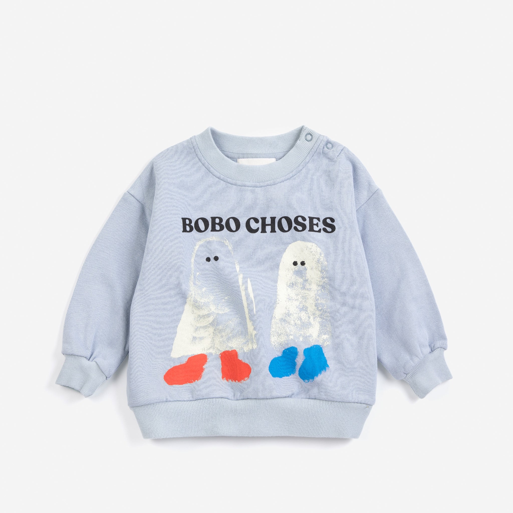 Bobo Choses | Sweater | Booty Ghosts sweatshirt | Light Blue