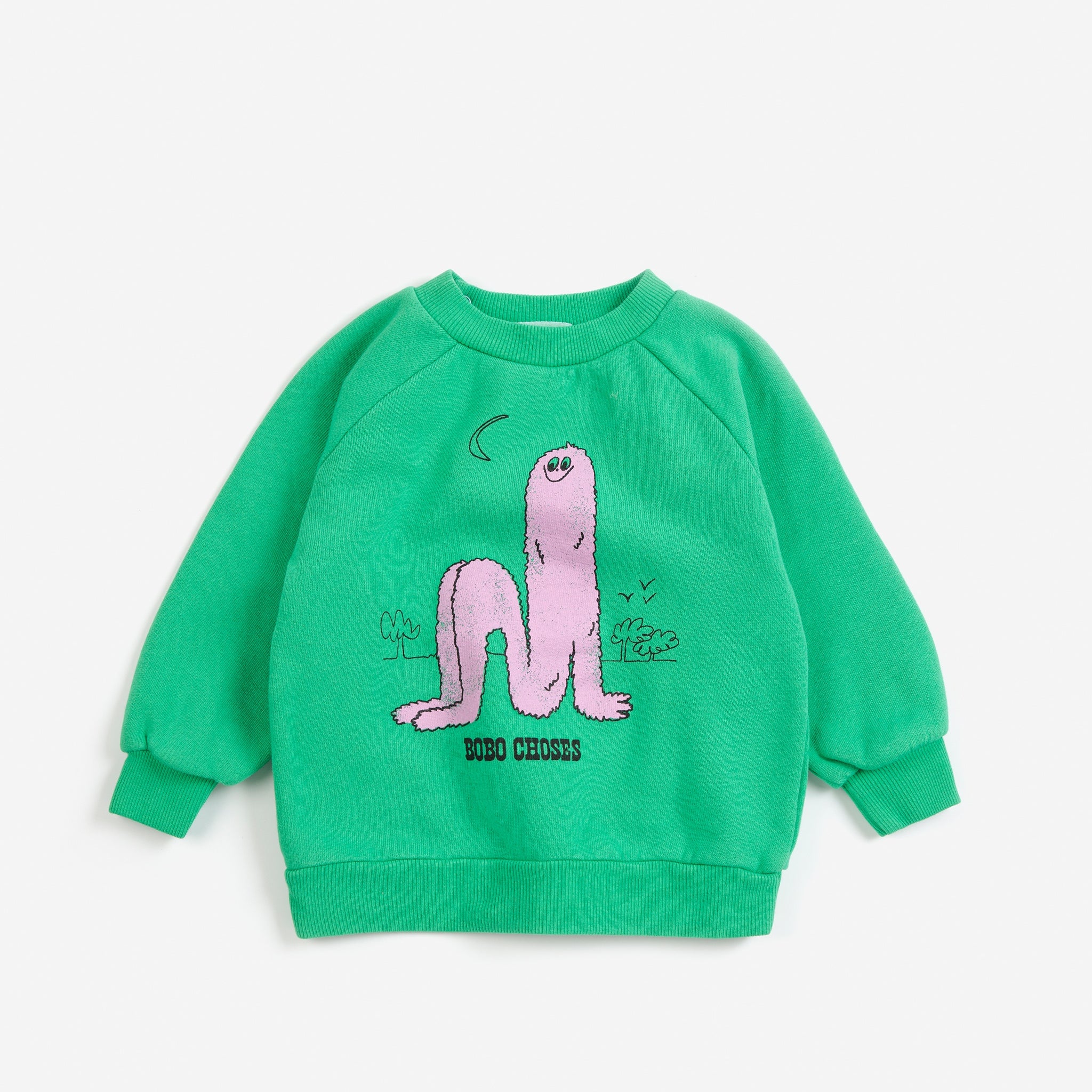 Bobo Choses | Sweater | Long Pinky Puff sweatshirt | Green
