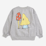 Bobo Choses | Sweater | Mush Monster Duo sweatshirt | Light Heather Grey