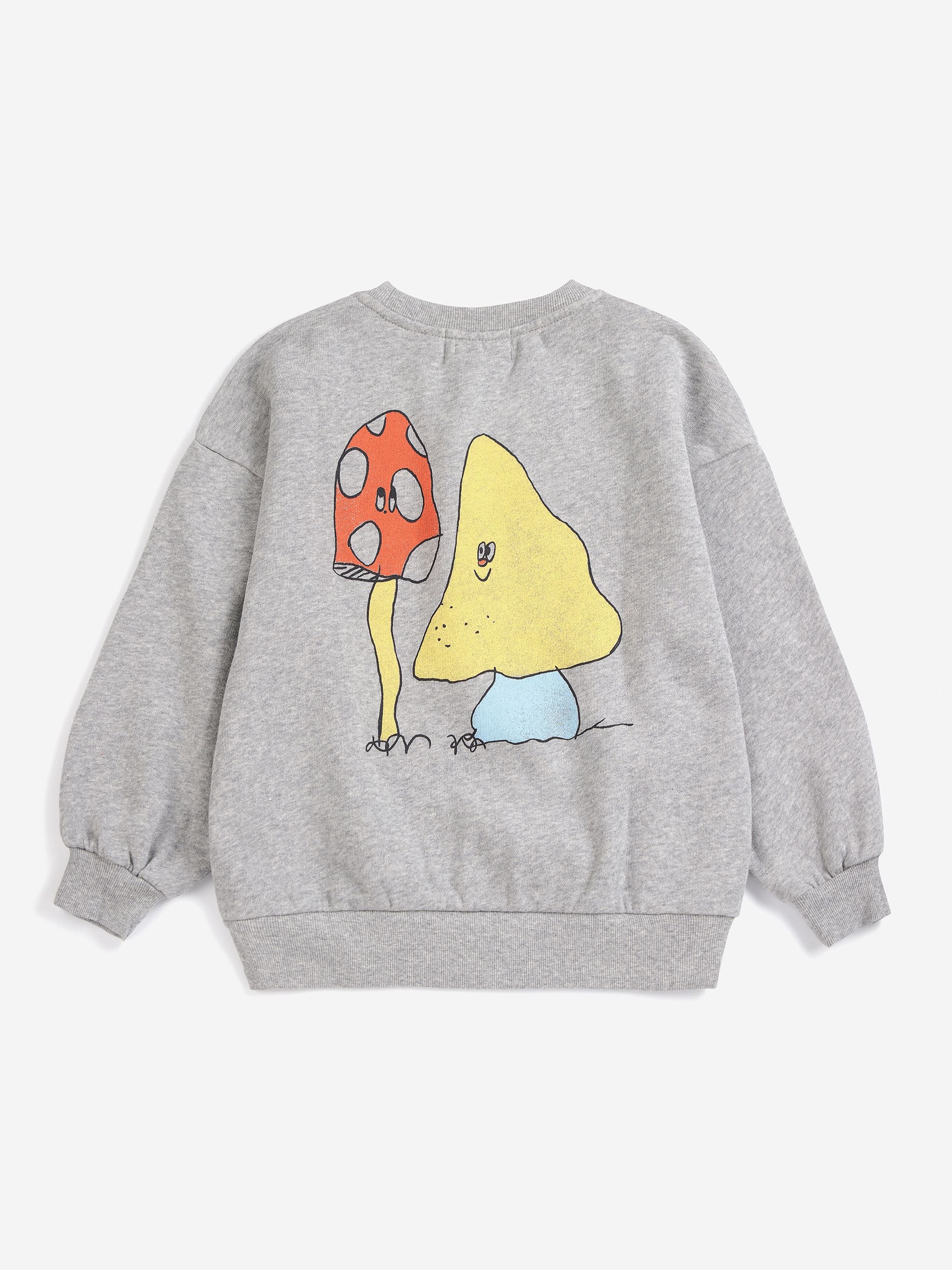 Bobo Choses | Sweater | Mush Monster Duo sweatshirt | Light Heather Grey