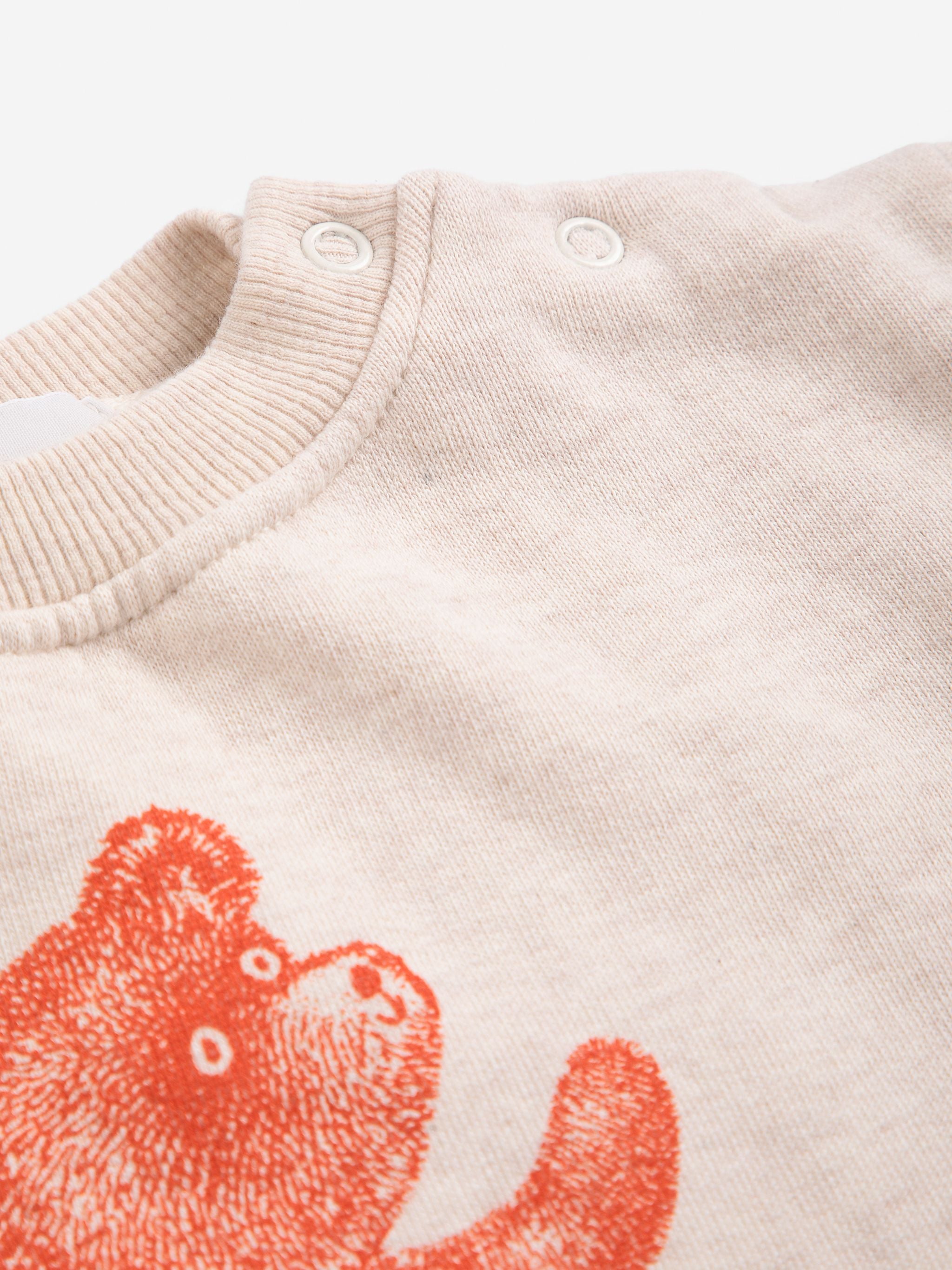 Bobo Choses | Sweater | Softpaw Monster sweatshirt | Offwhite