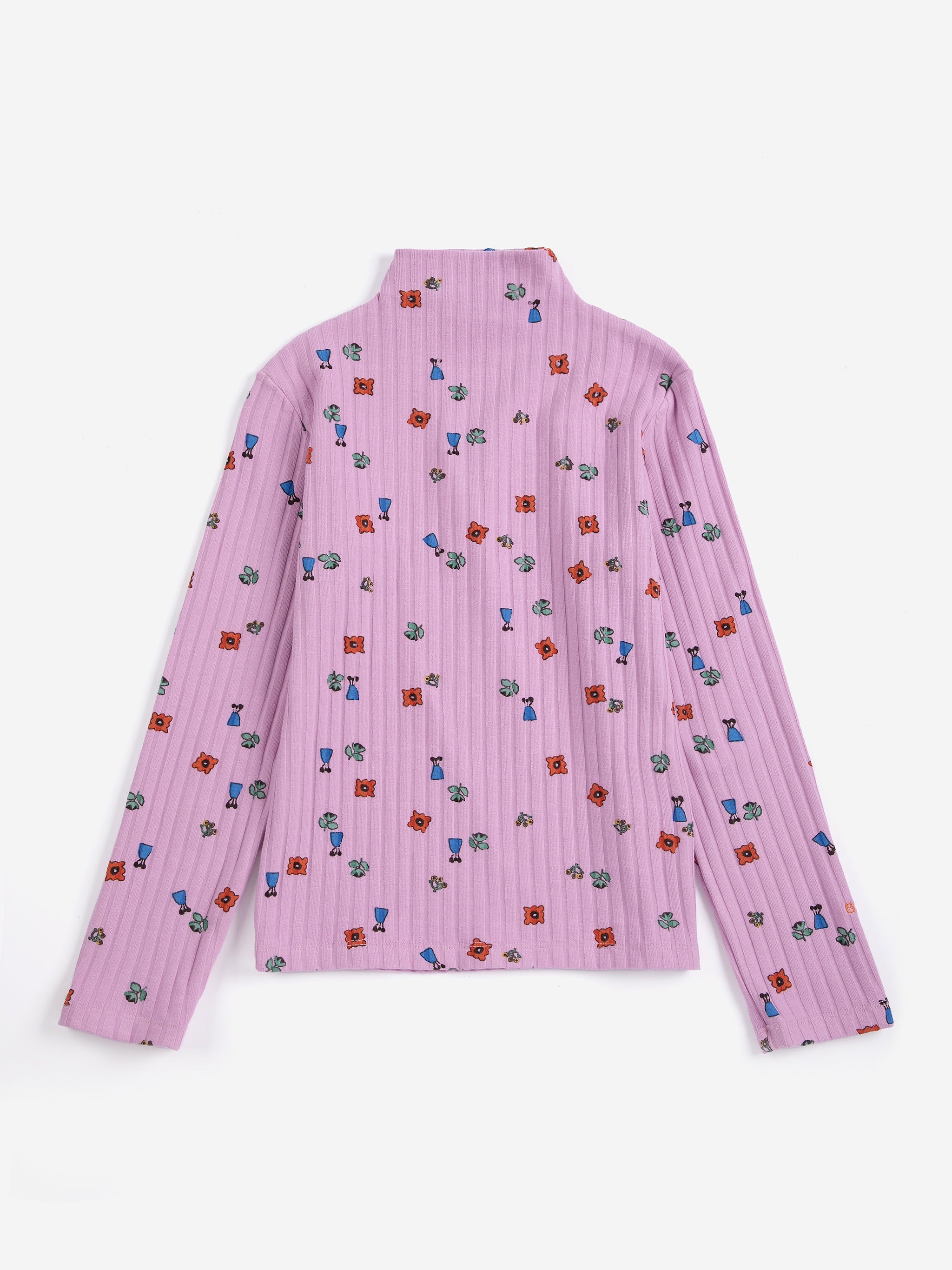 Bobo Choses | T-shirt | Blossom all over turtleneck T-shirt | Pink