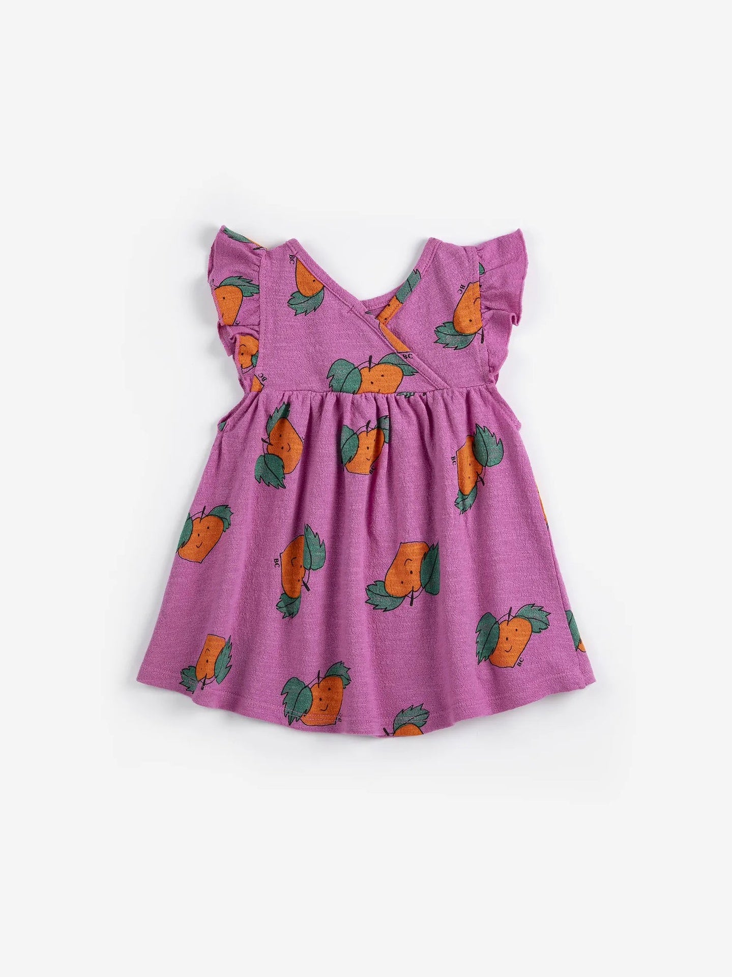 Bobo Choses | Tangerine all over ruffled dress