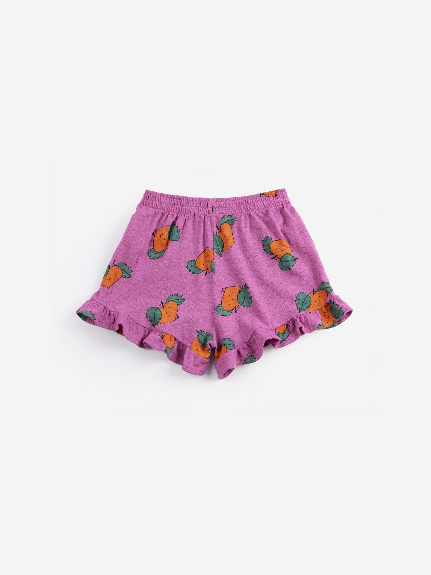 Bobo Choses | Tangerine all over ruffled shorts