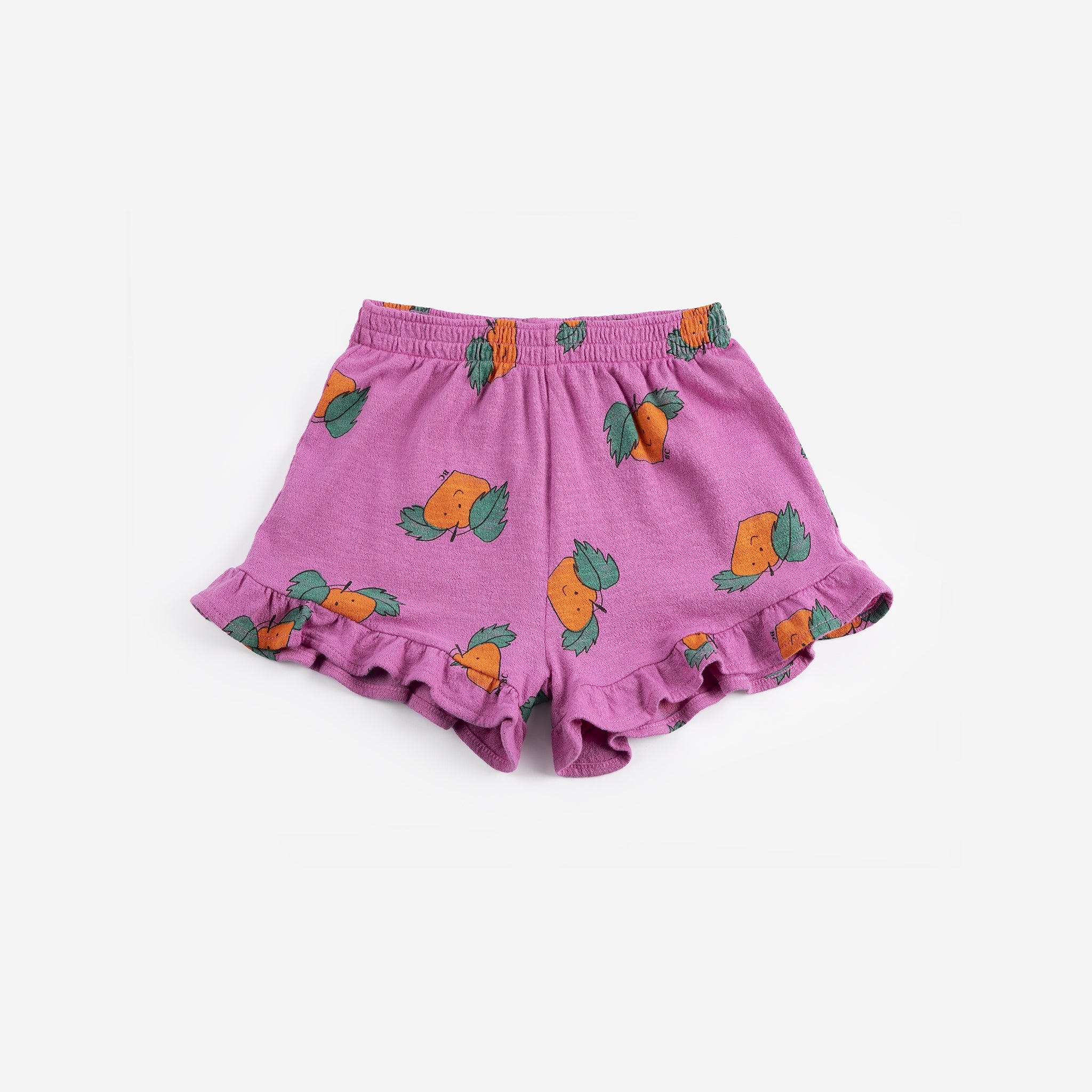 Bobo Choses | Tangerine all over ruffled shorts