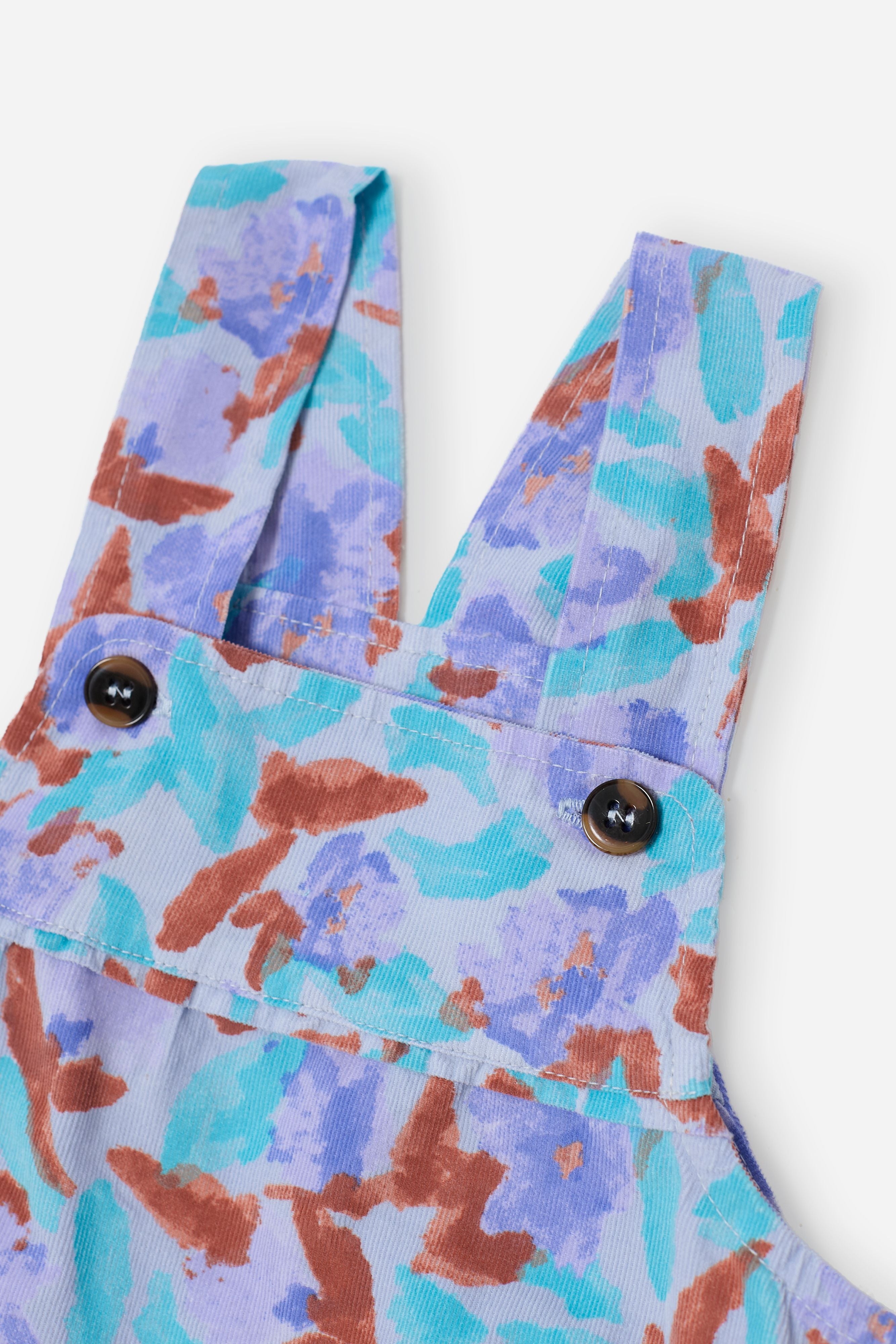 Bobo Choses | Tuinbroek Watercolor all over corduroy overall | Offwhite
