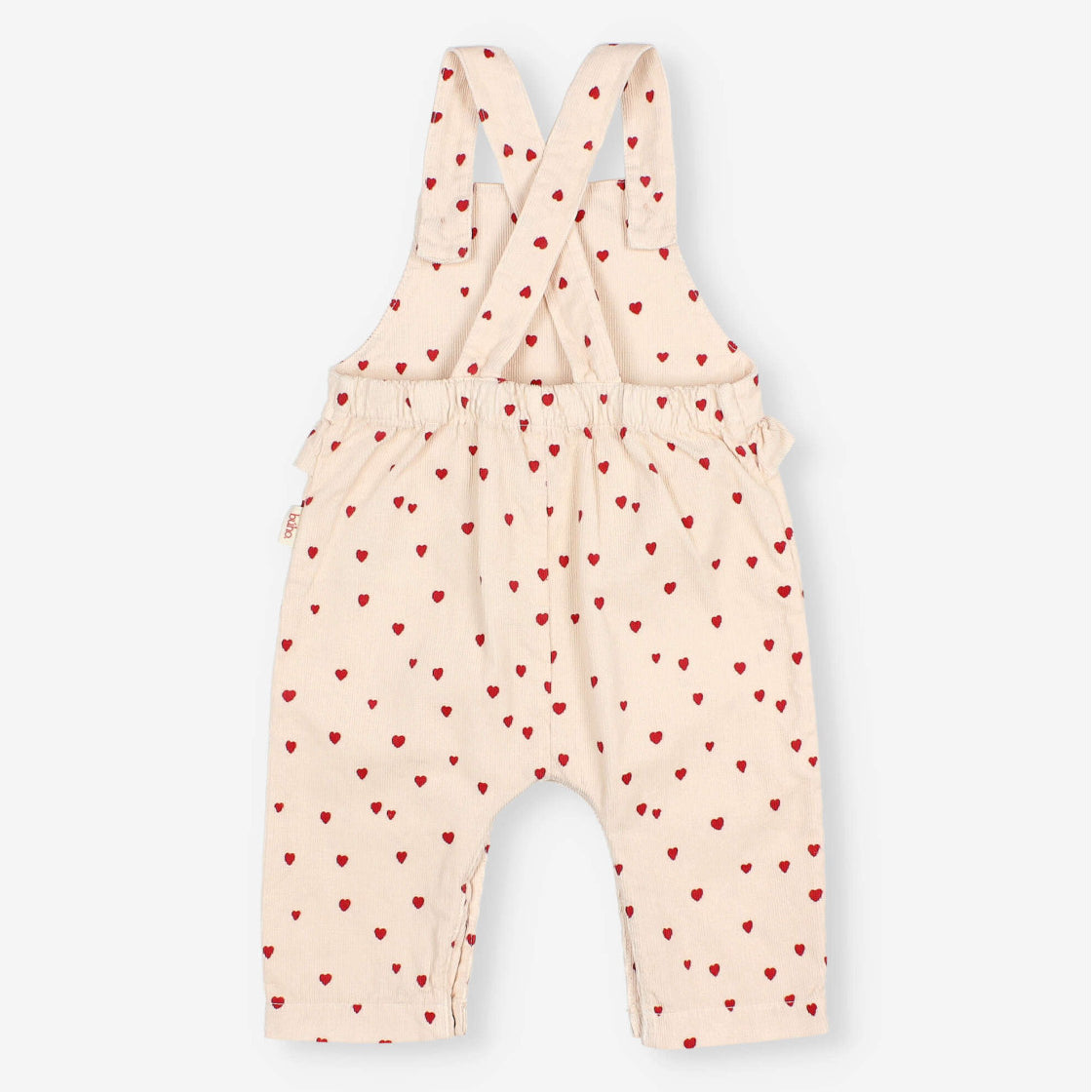 Buho | BB Mini Cuore dungaree | Cream pink
