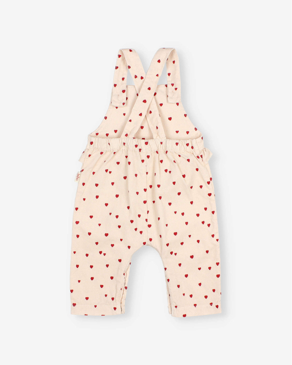 Buho | BB Mini Cuore dungaree | Cream pink
