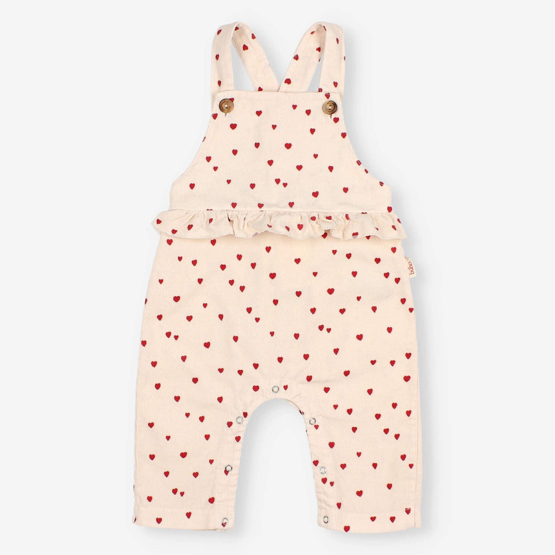 Buho | BB Mini Cuore dungaree | Cream pink