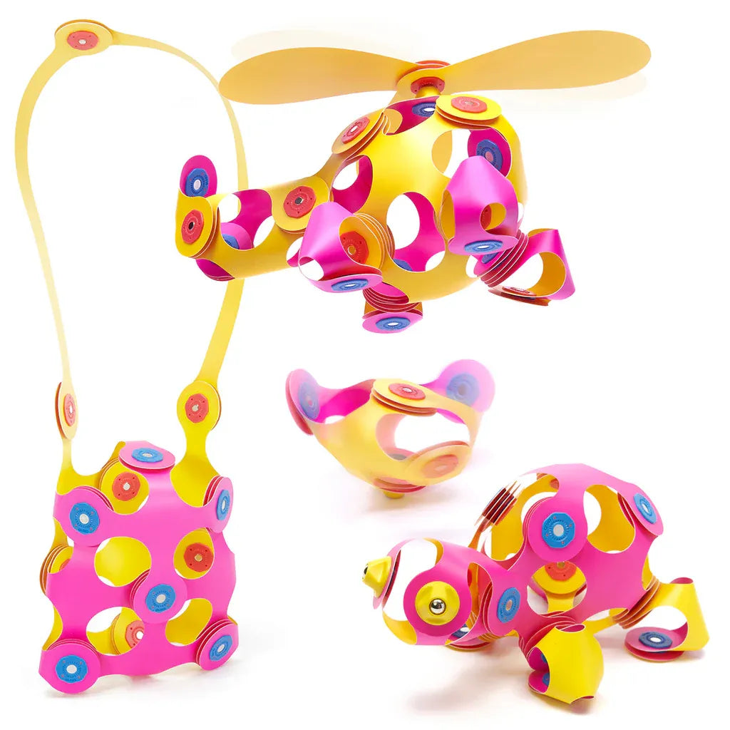 Clixo | Crew peck yellow/pink - 30 stuks