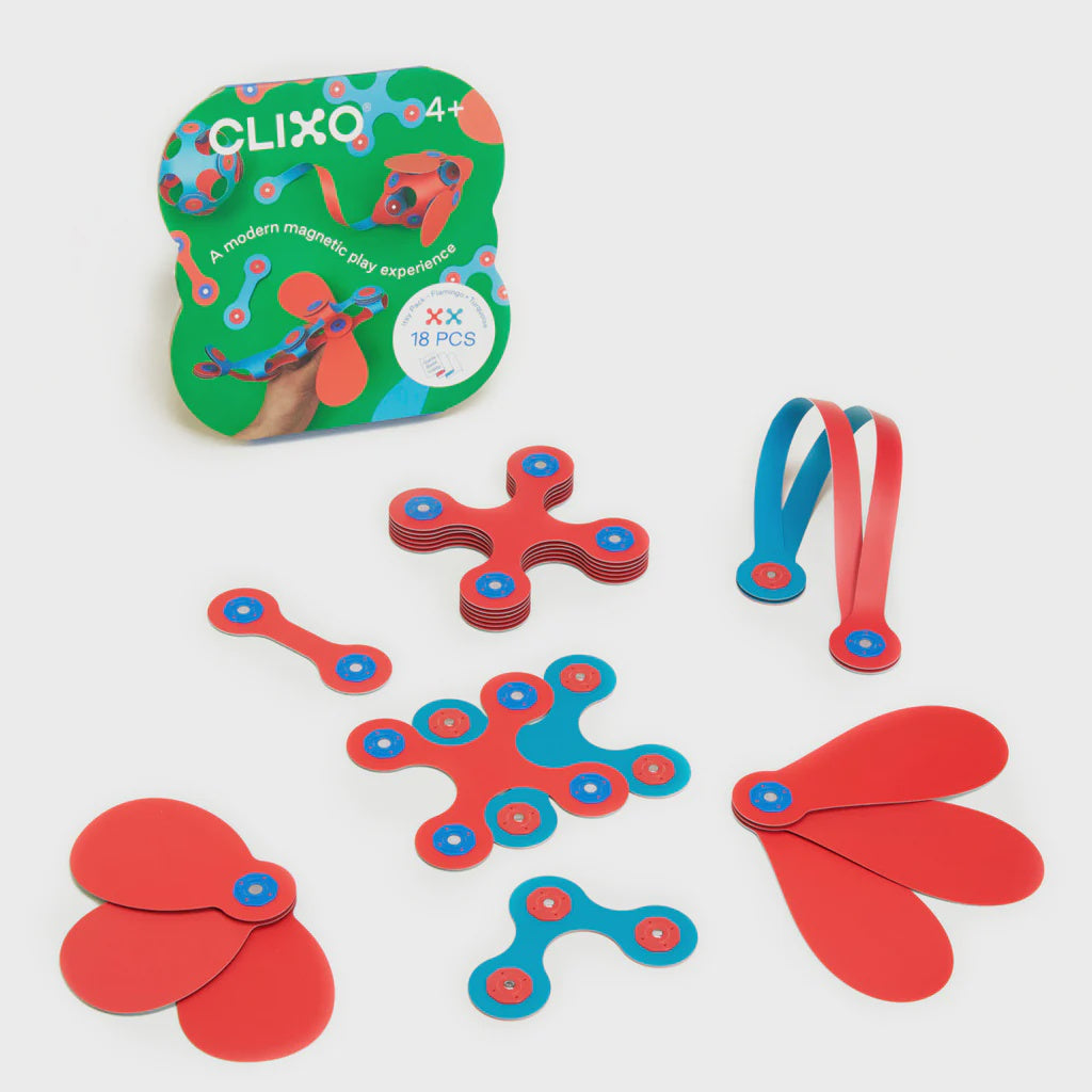 Clixo | Itsy pack flamingo/turquoise - 18 stuks